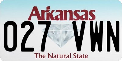 AR license plate 027VWN