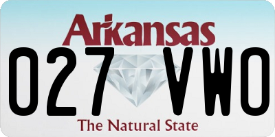 AR license plate 027VWO
