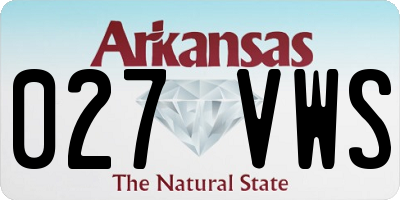 AR license plate 027VWS