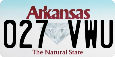 AR license plate 027VWU