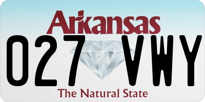 AR license plate 027VWY