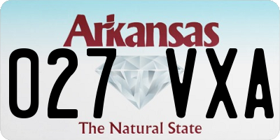 AR license plate 027VXA