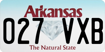 AR license plate 027VXB