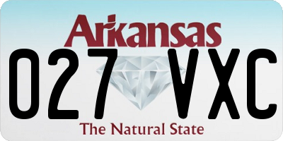 AR license plate 027VXC