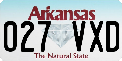 AR license plate 027VXD