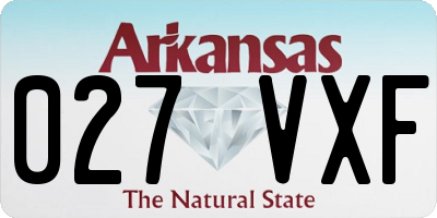 AR license plate 027VXF