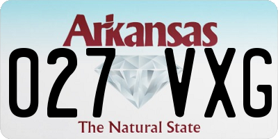AR license plate 027VXG