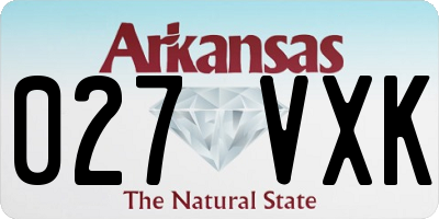 AR license plate 027VXK