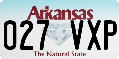 AR license plate 027VXP