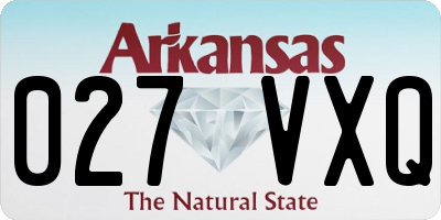 AR license plate 027VXQ