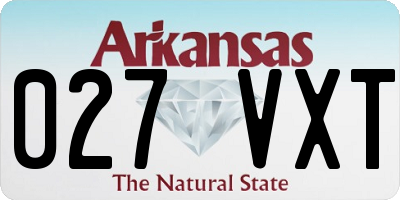 AR license plate 027VXT