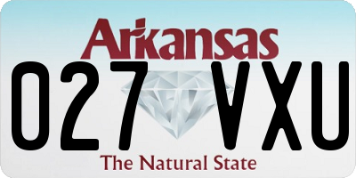 AR license plate 027VXU