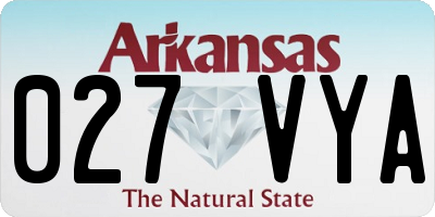 AR license plate 027VYA