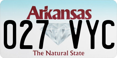 AR license plate 027VYC
