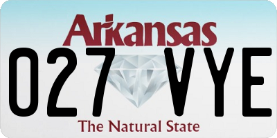 AR license plate 027VYE