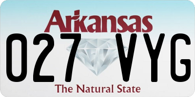 AR license plate 027VYG