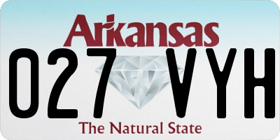 AR license plate 027VYH