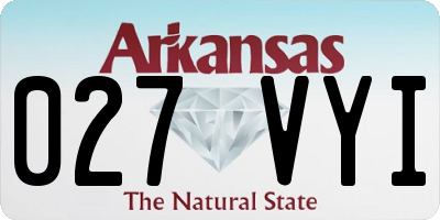 AR license plate 027VYI