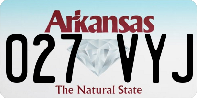 AR license plate 027VYJ