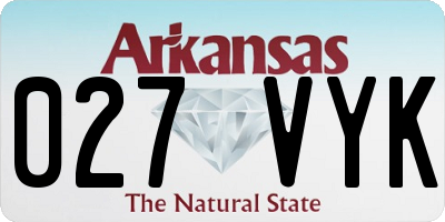 AR license plate 027VYK