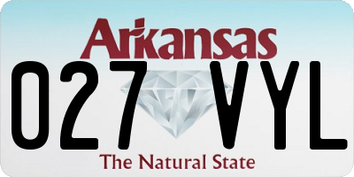 AR license plate 027VYL