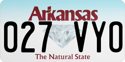 AR license plate 027VYO