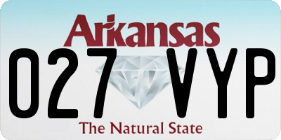 AR license plate 027VYP
