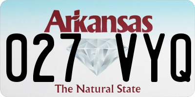 AR license plate 027VYQ