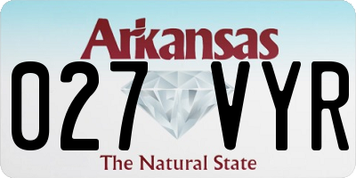 AR license plate 027VYR
