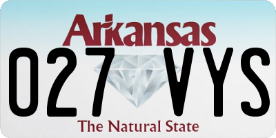 AR license plate 027VYS