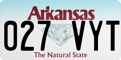 AR license plate 027VYT