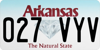 AR license plate 027VYV