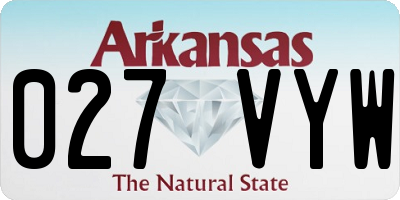 AR license plate 027VYW