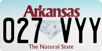 AR license plate 027VYY