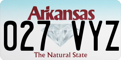 AR license plate 027VYZ