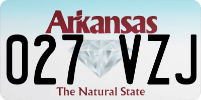 AR license plate 027VZJ