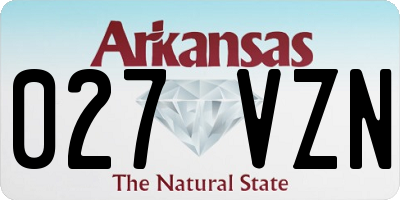 AR license plate 027VZN