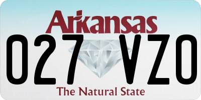 AR license plate 027VZO