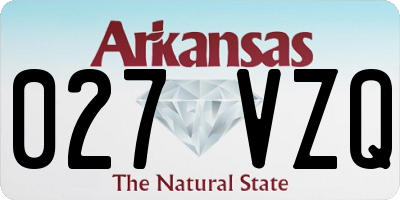 AR license plate 027VZQ