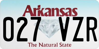 AR license plate 027VZR