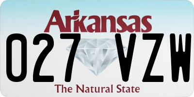 AR license plate 027VZW