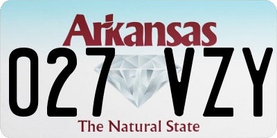 AR license plate 027VZY