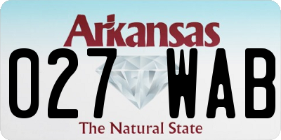 AR license plate 027WAB
