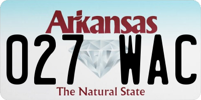 AR license plate 027WAC