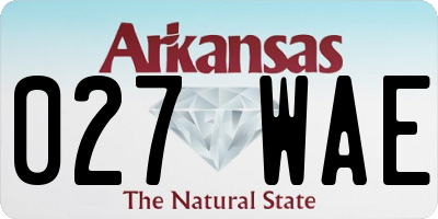 AR license plate 027WAE