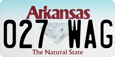 AR license plate 027WAG
