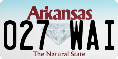 AR license plate 027WAI