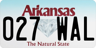 AR license plate 027WAL