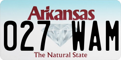 AR license plate 027WAM