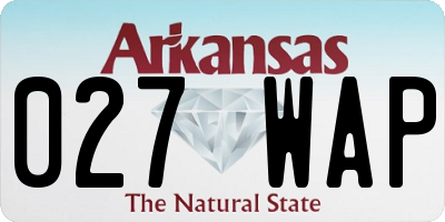 AR license plate 027WAP